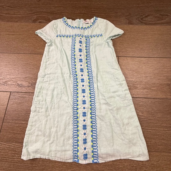Vineyard Vines Girls Embroidered Cotton Dress Cap Sleeve Lined Back to School - Picture 1 of 11